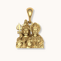 Shiv parvati pendent with chain gold 