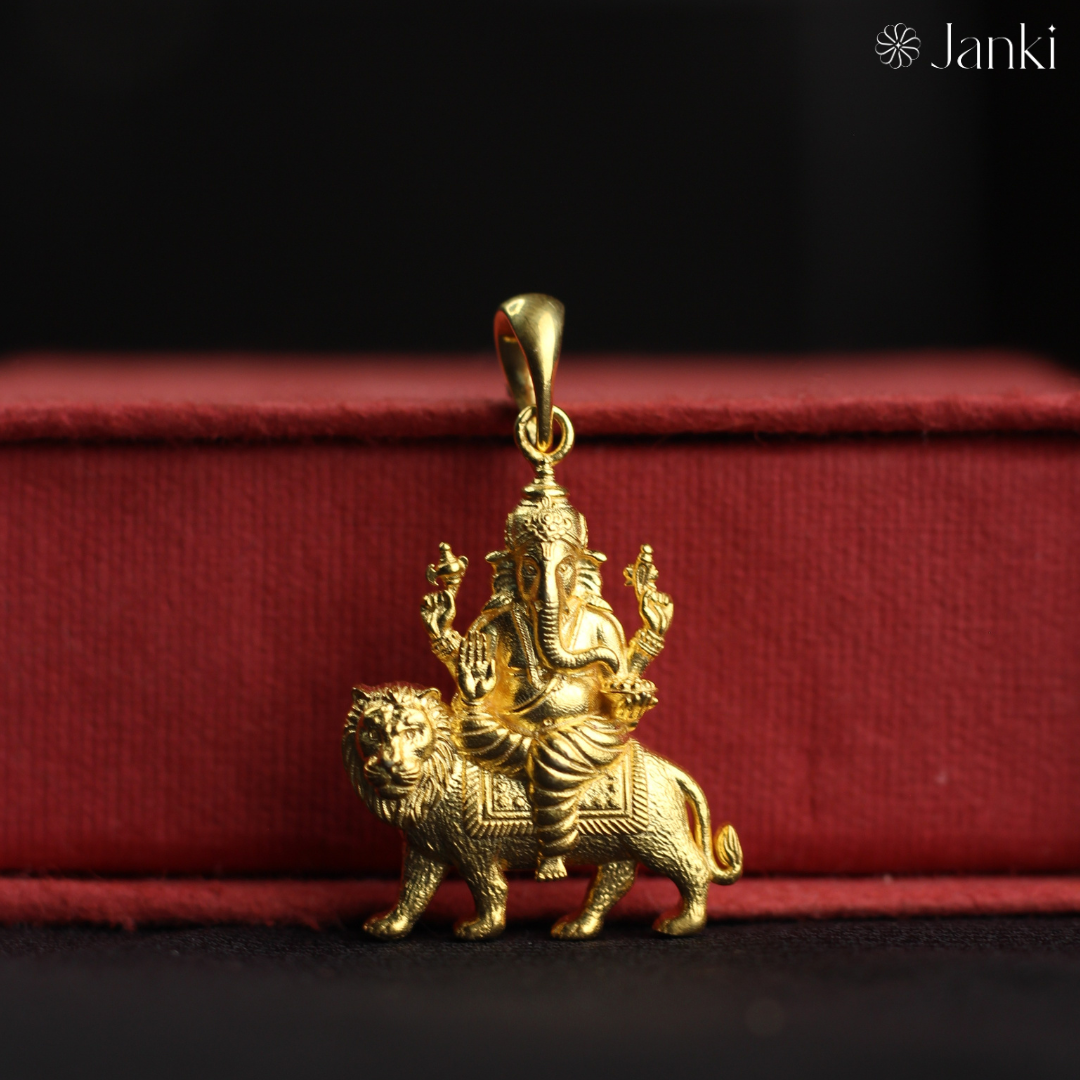 Sher Sawari Ganpati Pendant