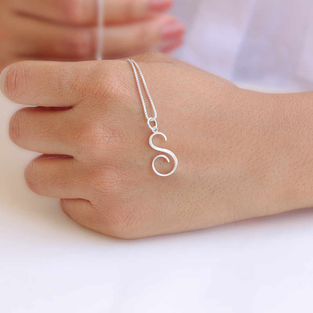 Rare Initial Necklace with chain ( A to Z Available)