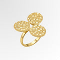 Tricircle Hammered Ring