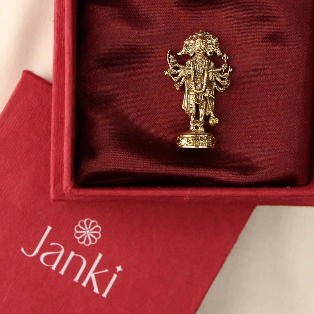 Shri Panchmukhi Hanumanji Idol/Murti in Pure Brass