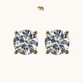 Gold Round Solitaire Studds by Arushaa