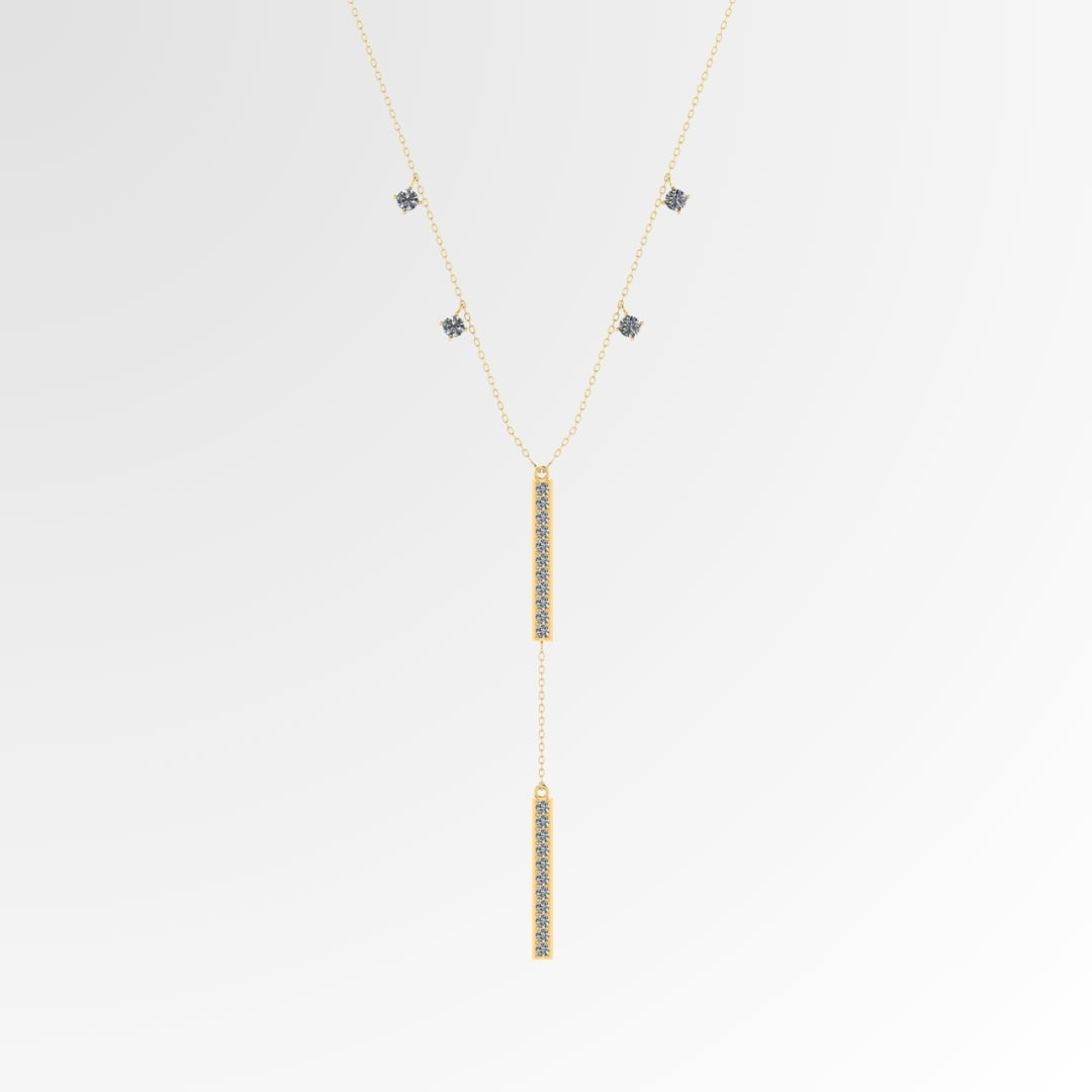 Dazzling Tubes Y Necklace