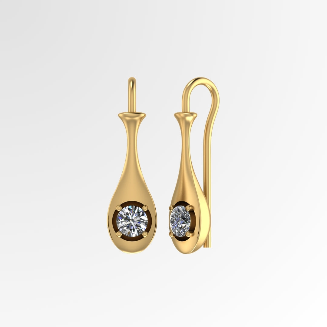 Dazzling Solitaire Pendulum Earrings
