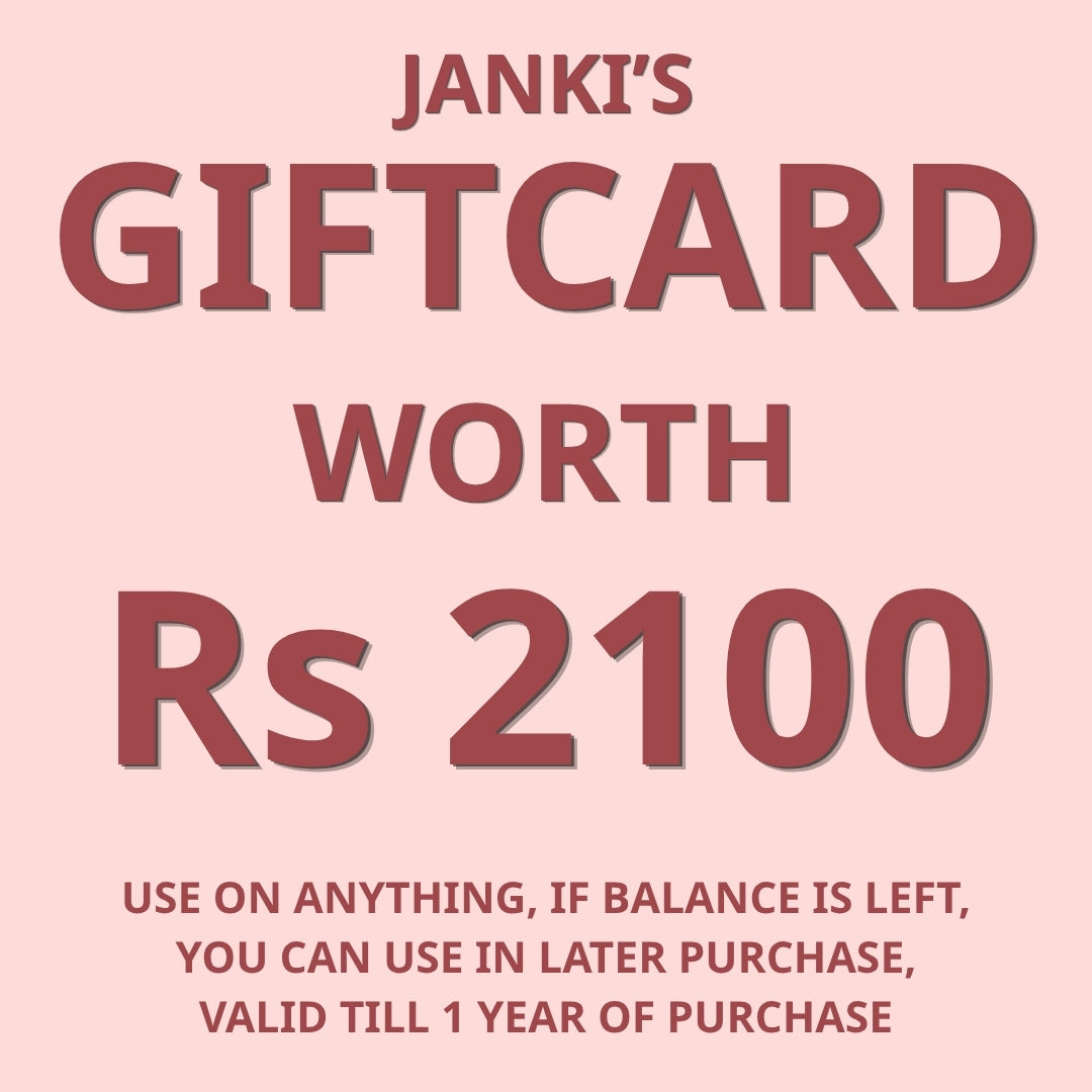 Giftcard Worth Rs 2100