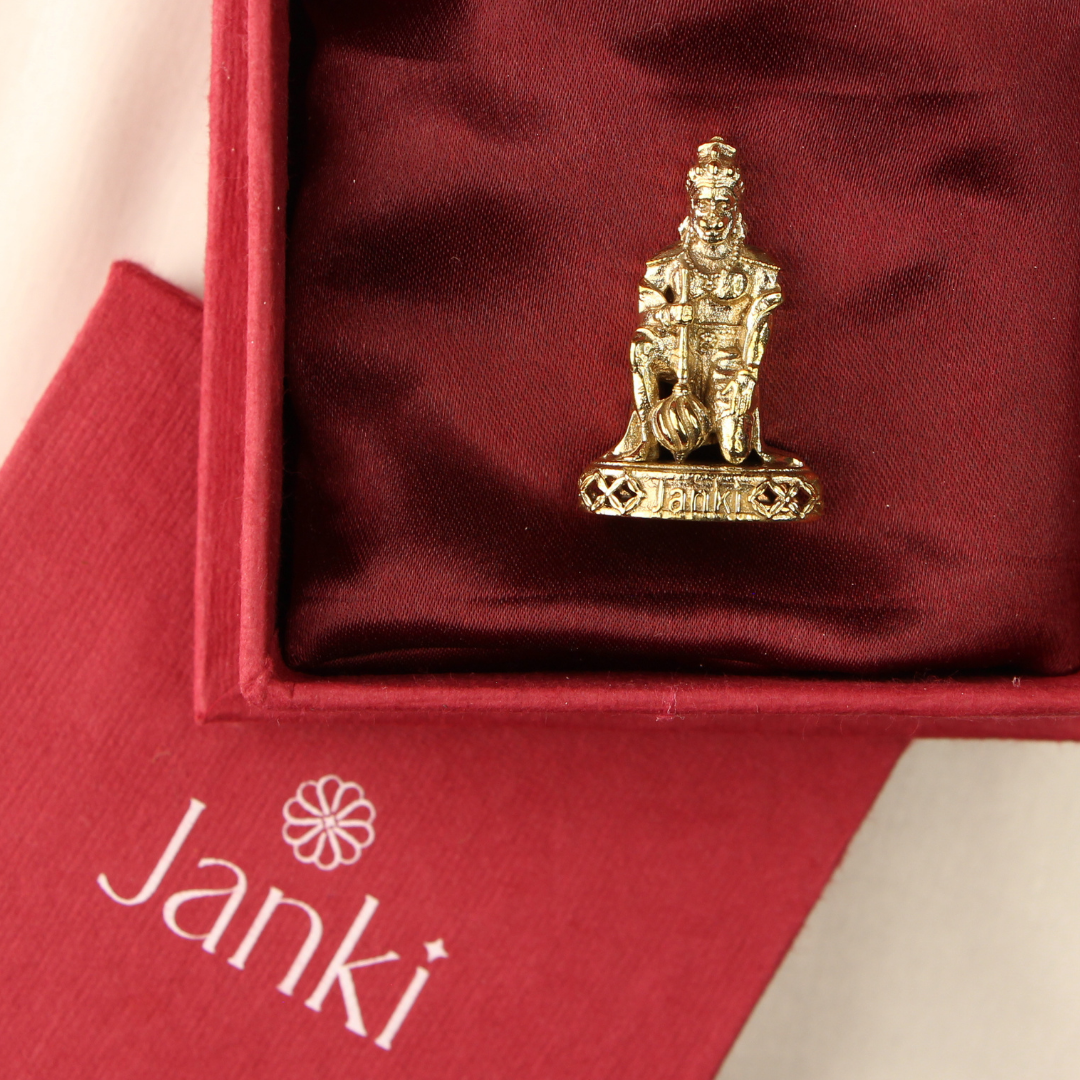 Shri Sankatmochan Hanumanji Idol/Murti in Pure Brass