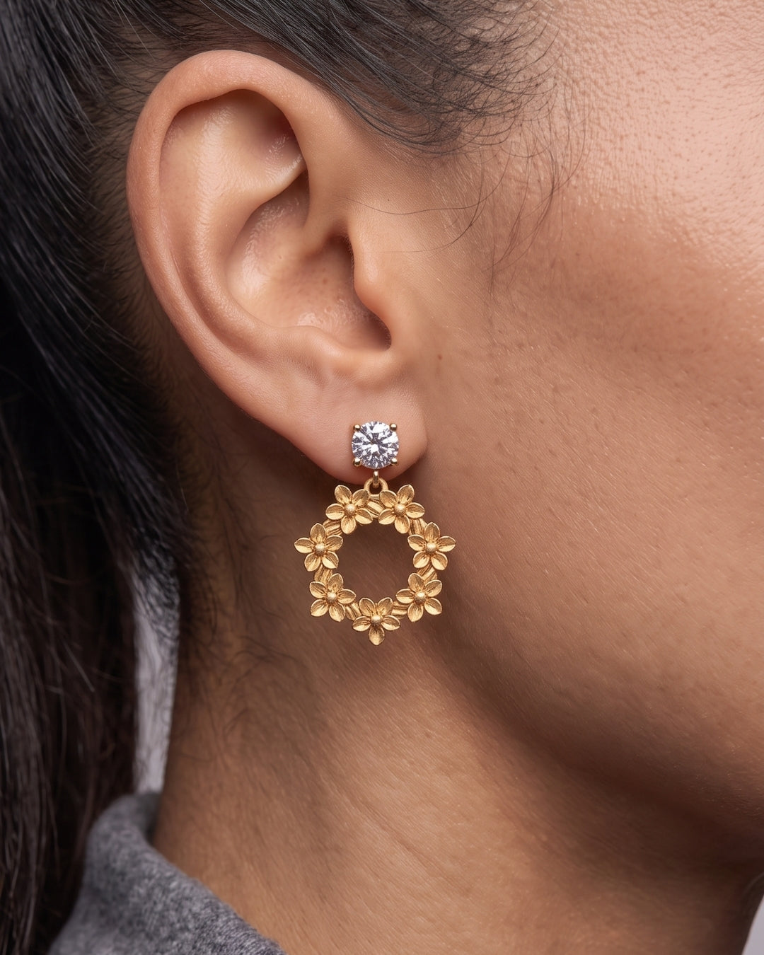 Floral Bouquet Drop Earrings