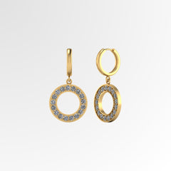 Eternity Circle Dangling Earrings