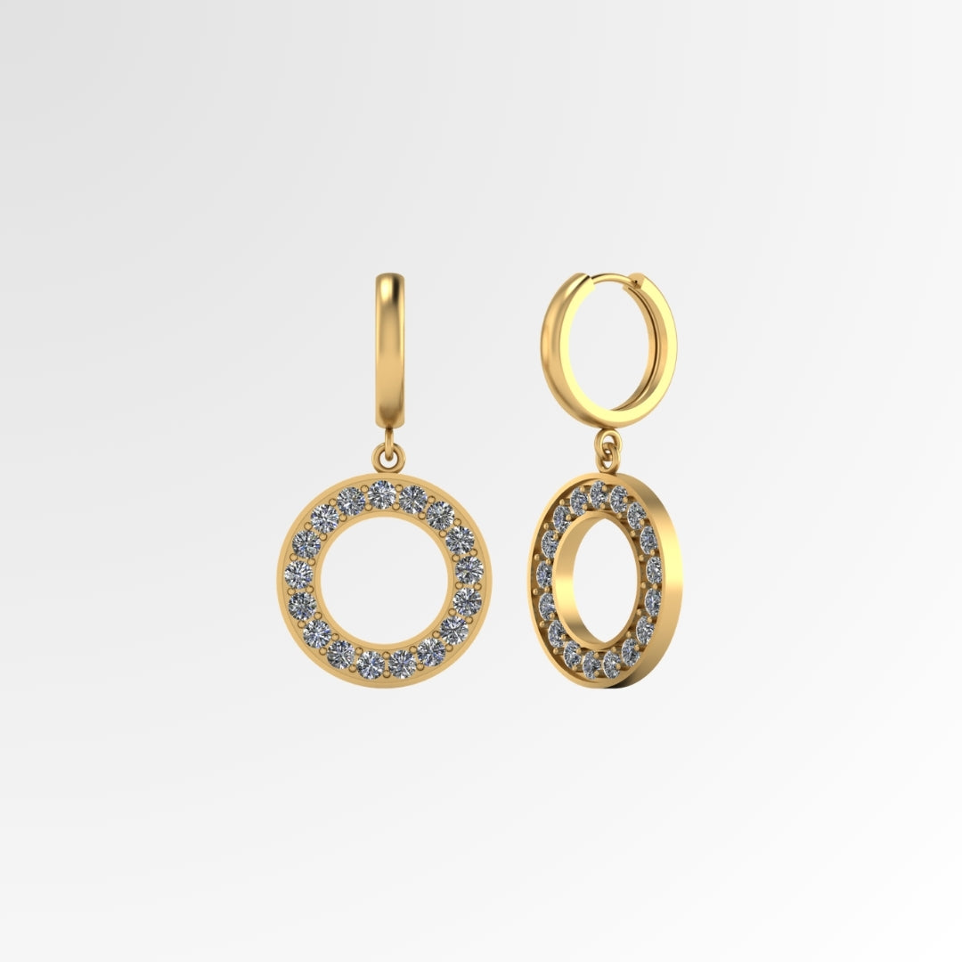 Eternity Circle Dangling Earrings