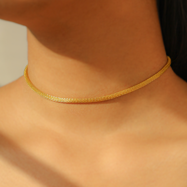 Italian Round Mesh Choker cum Chain