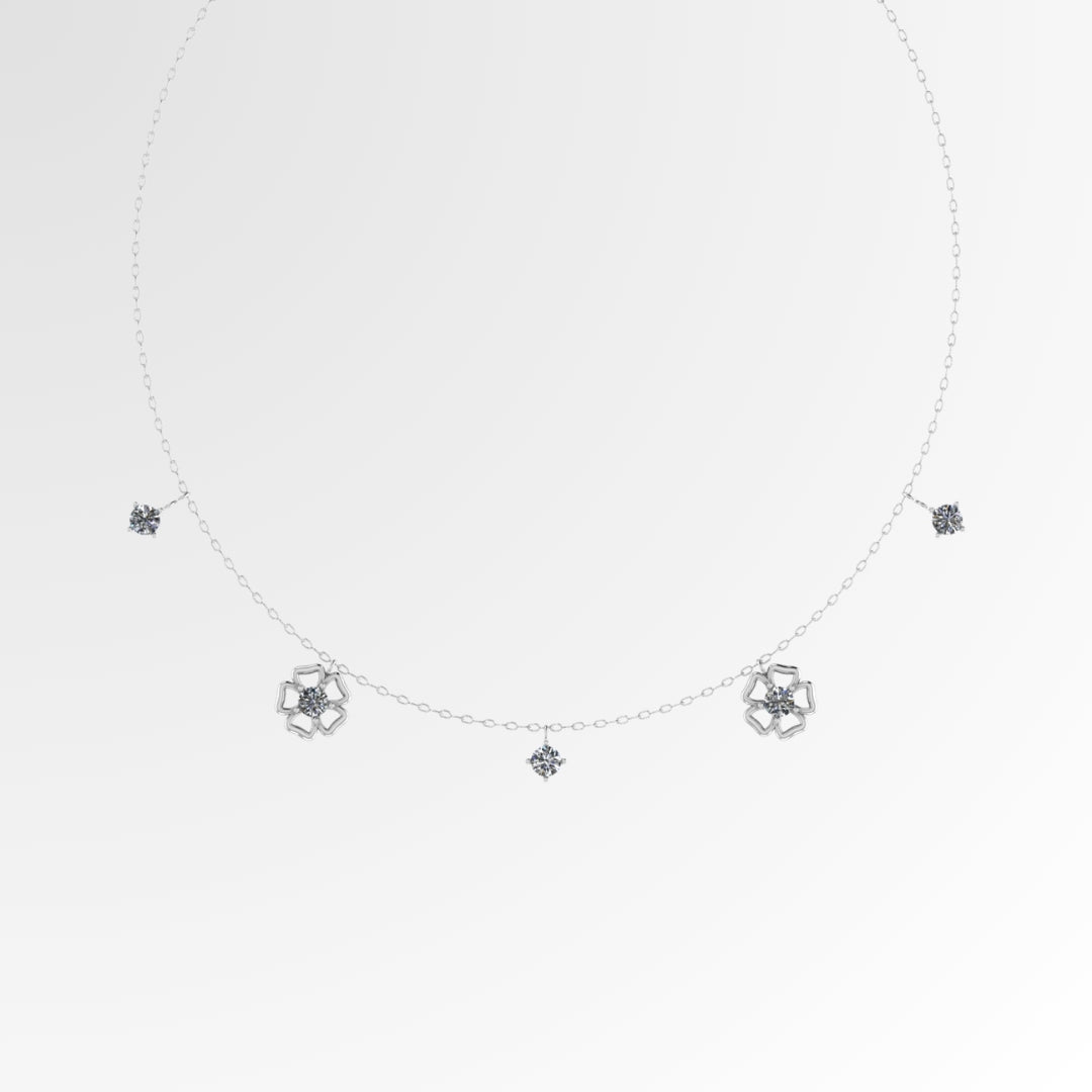 Fleur Solitaire Choker
