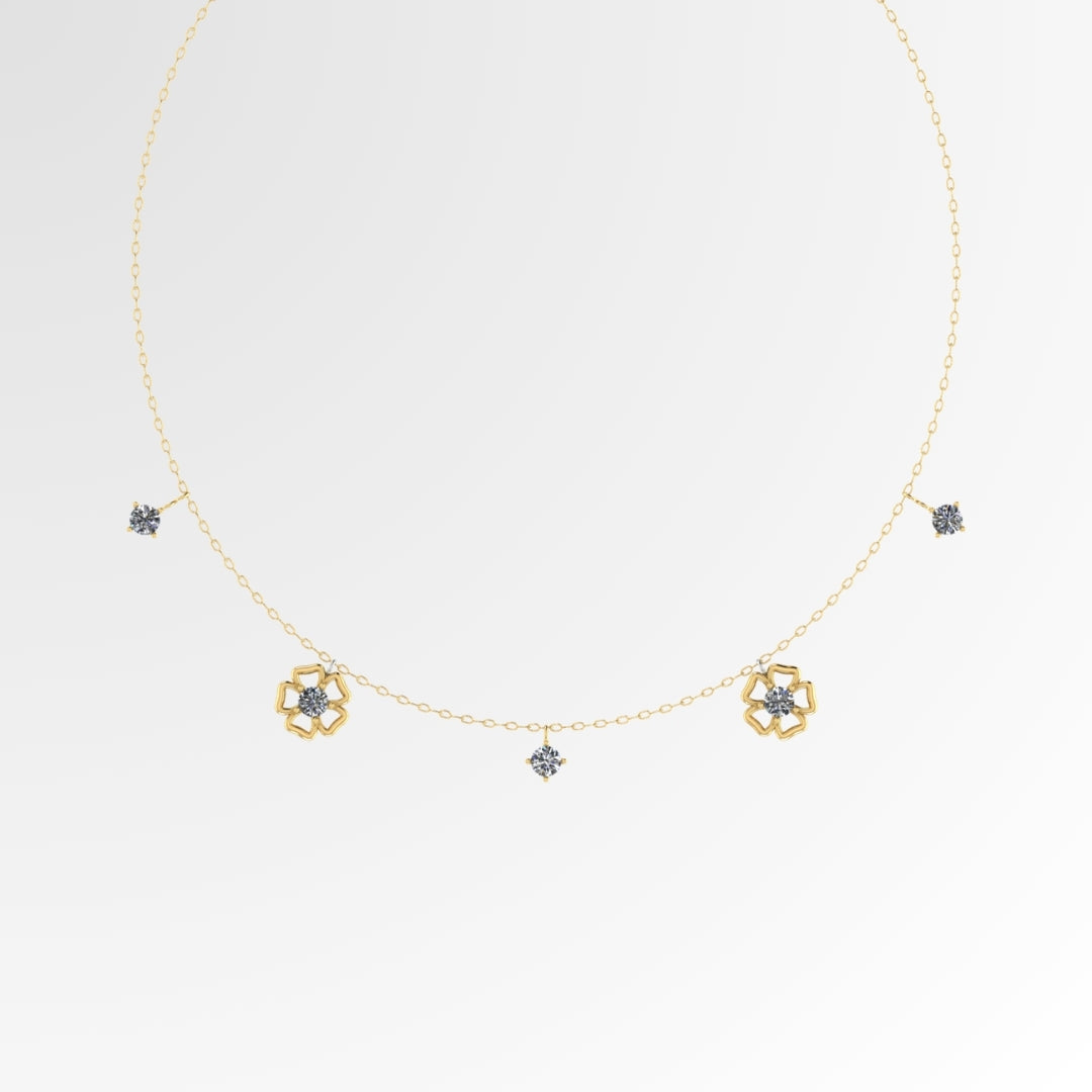 Fleur Solitaire Choker