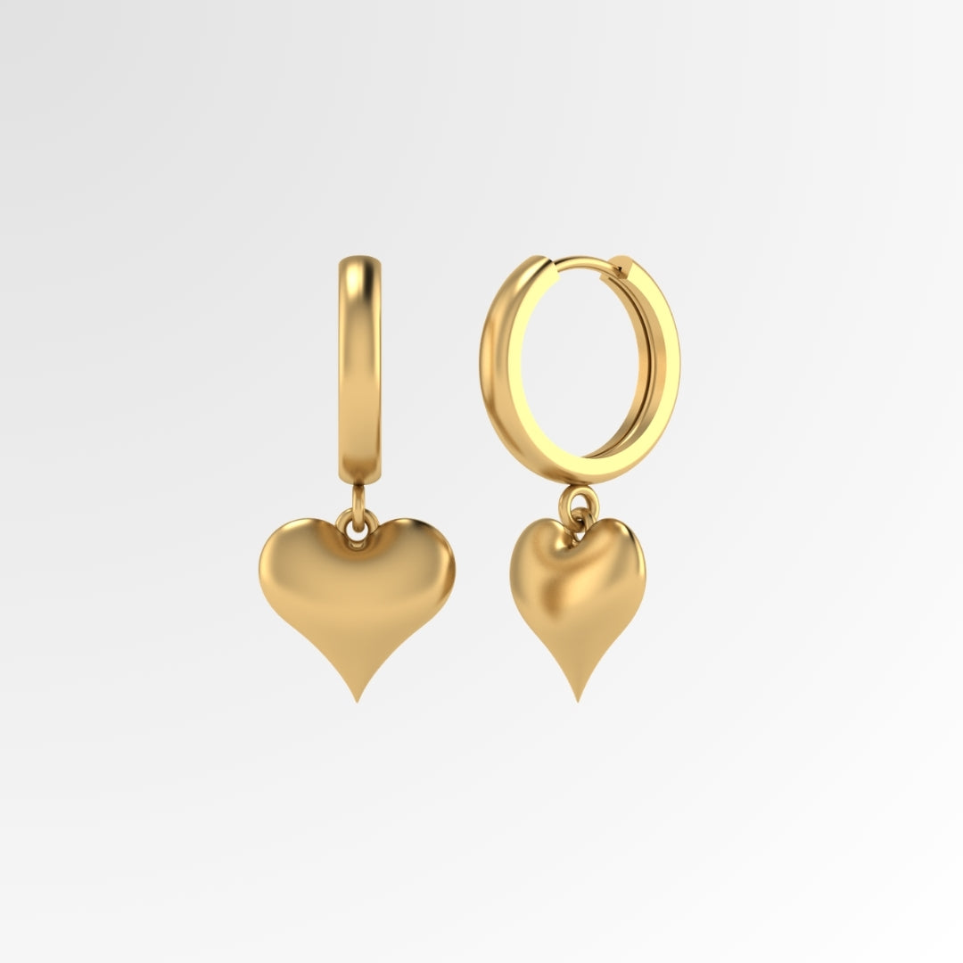 Heartly Dangling Drop Earrings