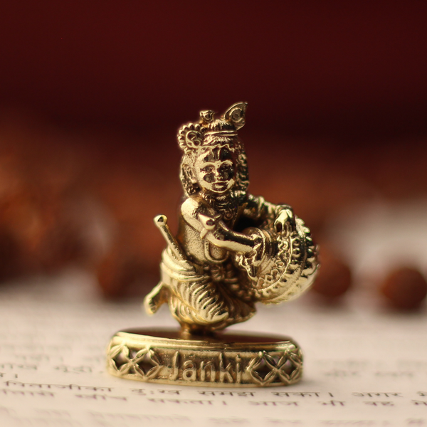 Shri Krishna Laddu Gopalji Idol/Murti in Pure Brass