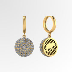 Sparkling Disk Earrings