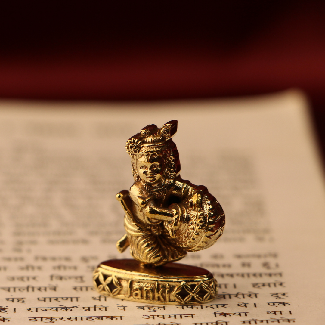 Shri Krishna Laddu Gopalji Idol/Murti in Pure Brass