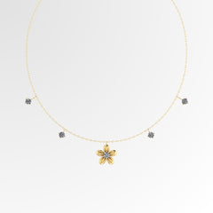 Golden Bloom Crystal Choker