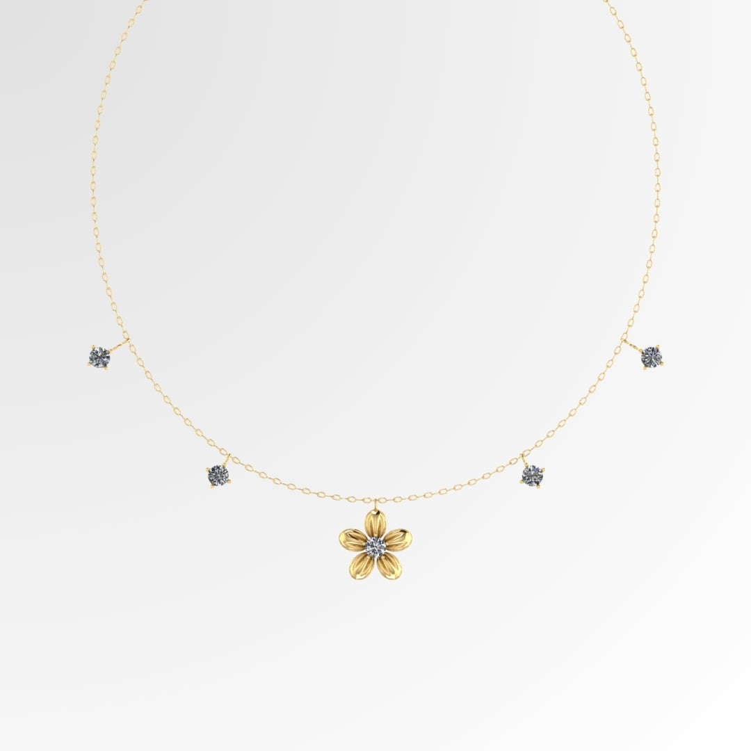 Golden Bloom Crystal Choker