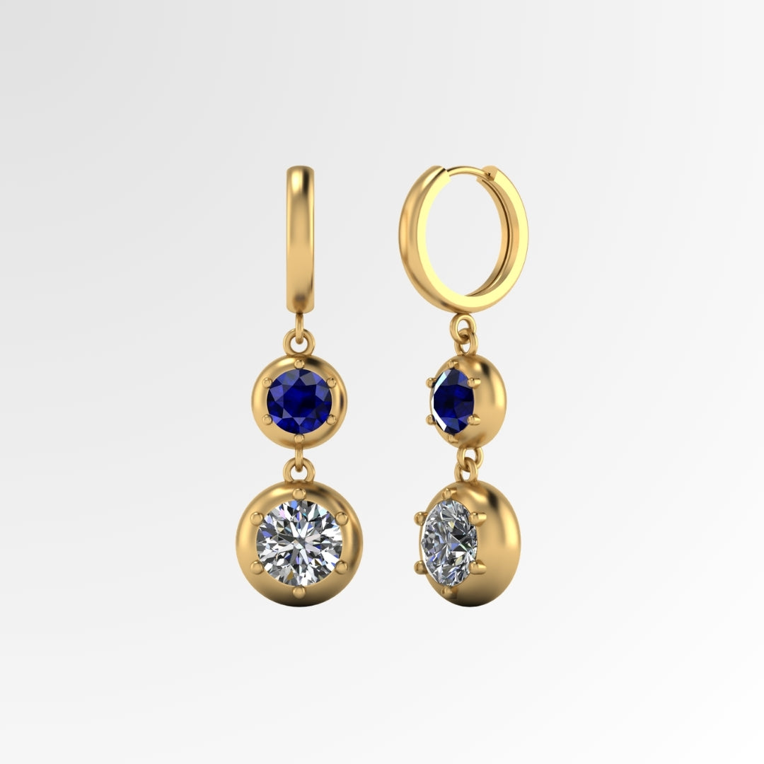 Graduating Diamond Solitaire Earrings