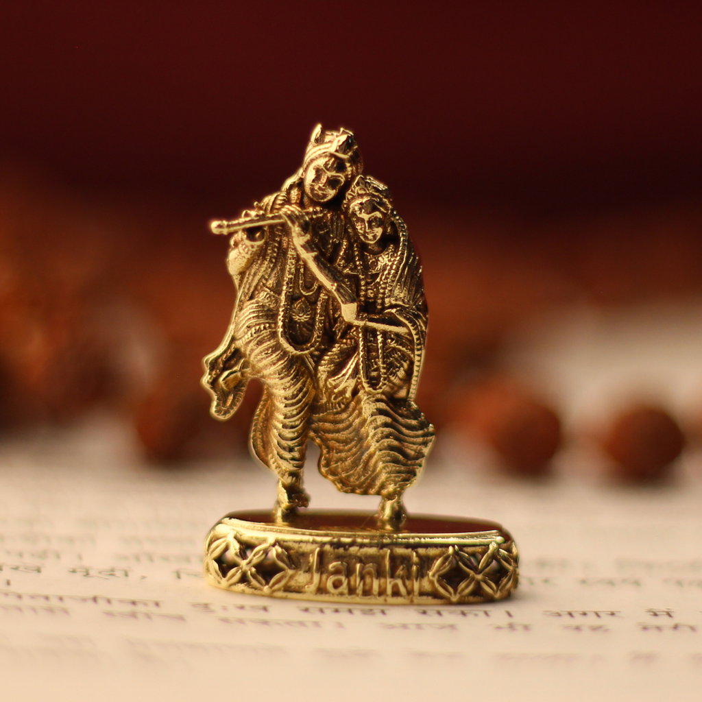 Shri Radha Krishna Idol/Murti in Pure Brass