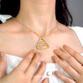 Curve Diamond Zirconia Necklace
