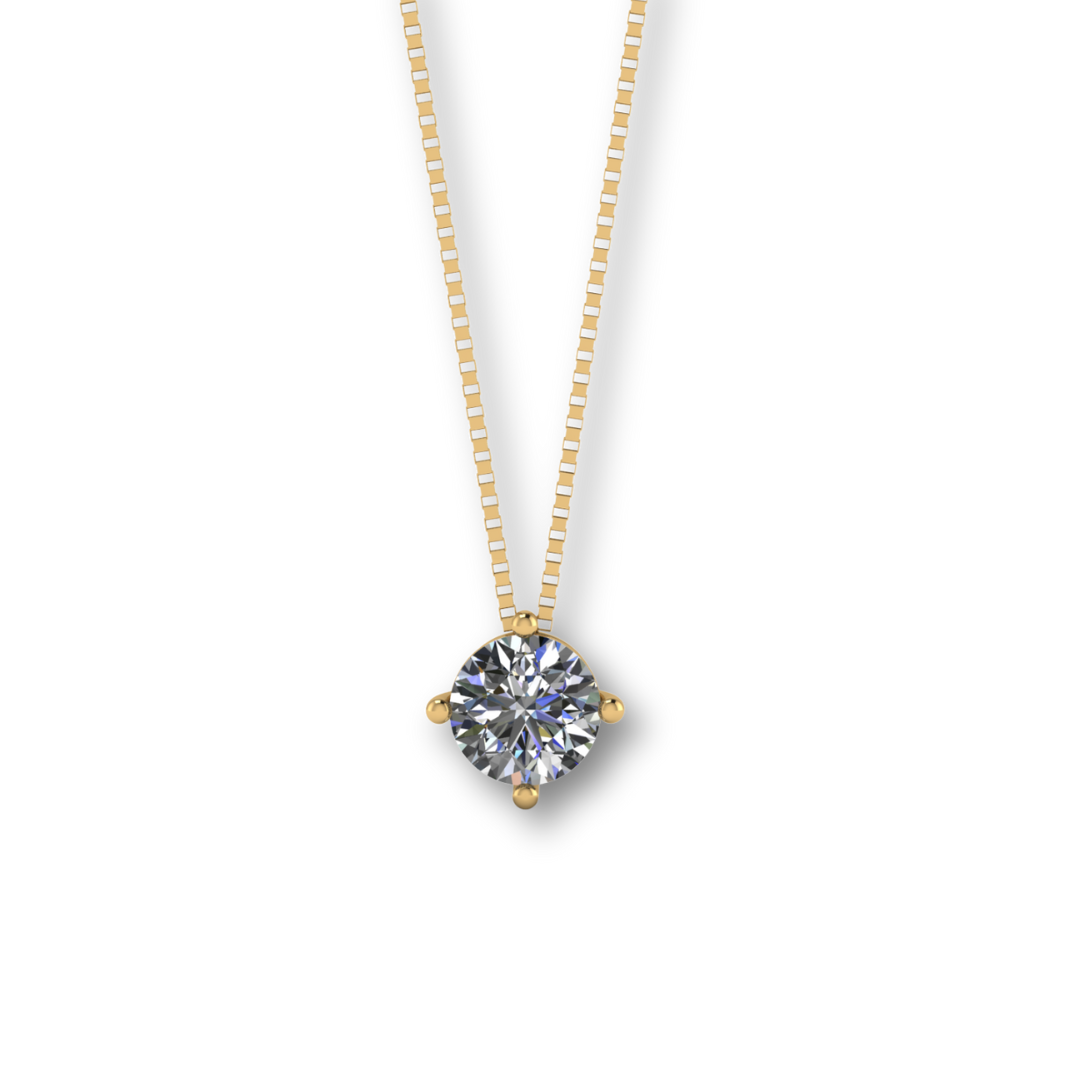 Round Solitaire Necklace