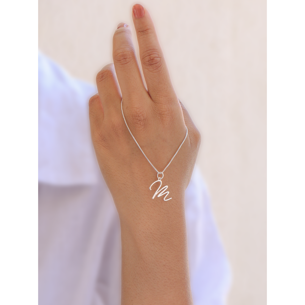 Dew Initial Necklace with chain ( A to Z Available)