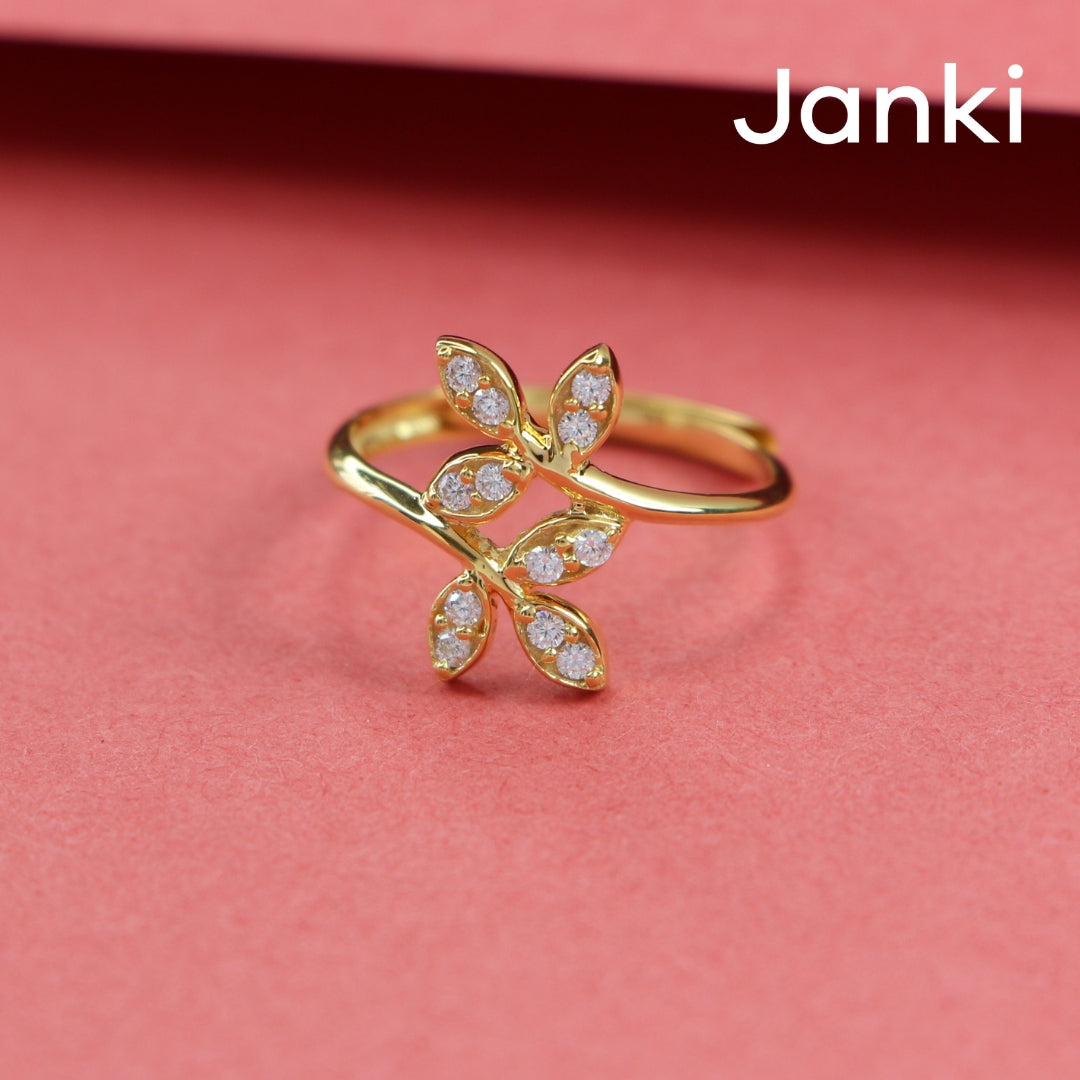 Janki Leaf Ring (Adjustable Size)