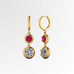 Graduating Diamond Solitaire Earrings
