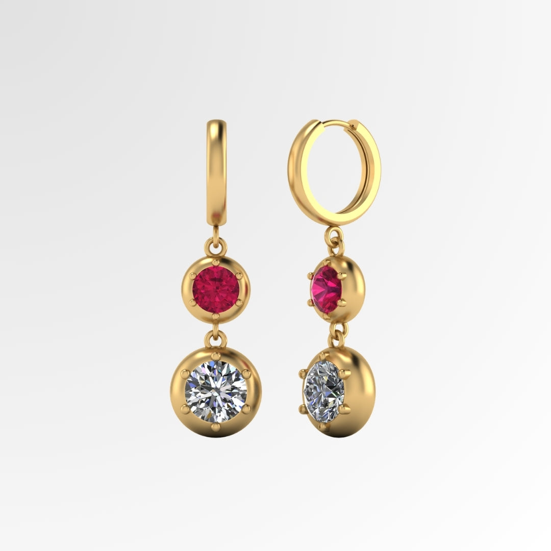 Graduating Diamond Solitaire Earrings