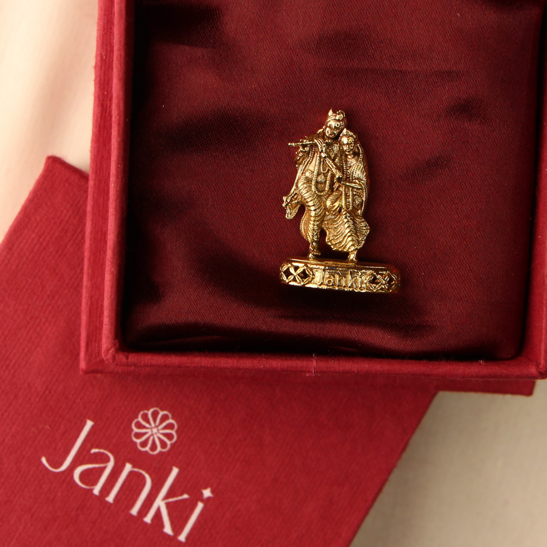 Shri Radha Krishna Idol/Murti in Pure Brass