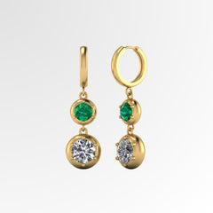 Graduating Diamond Solitaire Earrings