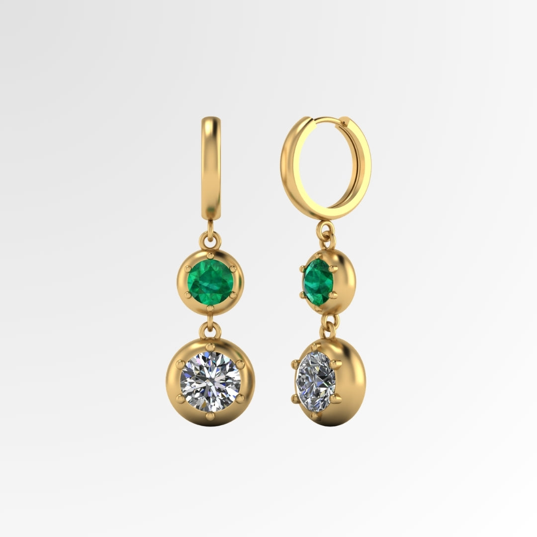 Graduating Diamond Solitaire Earrings