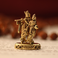 Shri Krishna Radha Idol/Murti in Pure Brass
