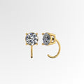 Solitaire Round Cuddler Earrings