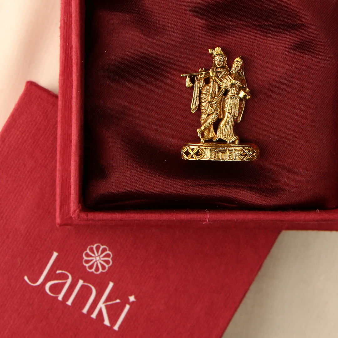 Shri Krishna Radha Idol/Murti in Pure Brass