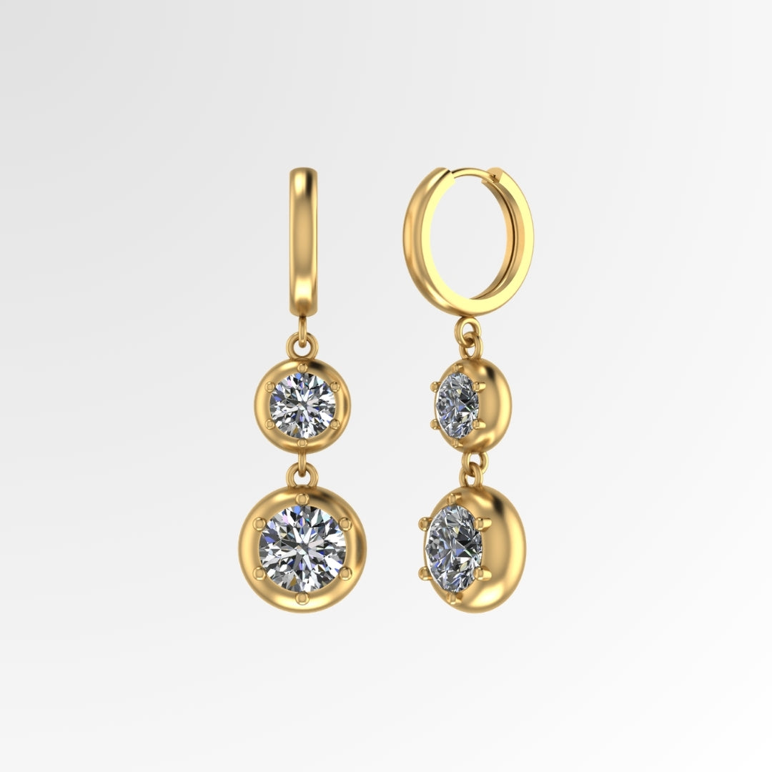 Graduating Diamond Solitaire Earrings