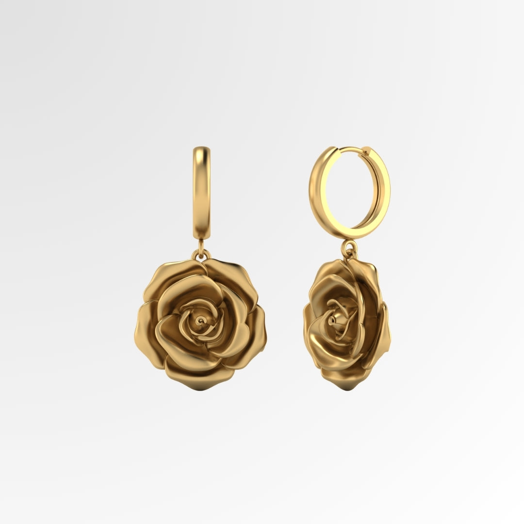 Rose Dangling Earrings