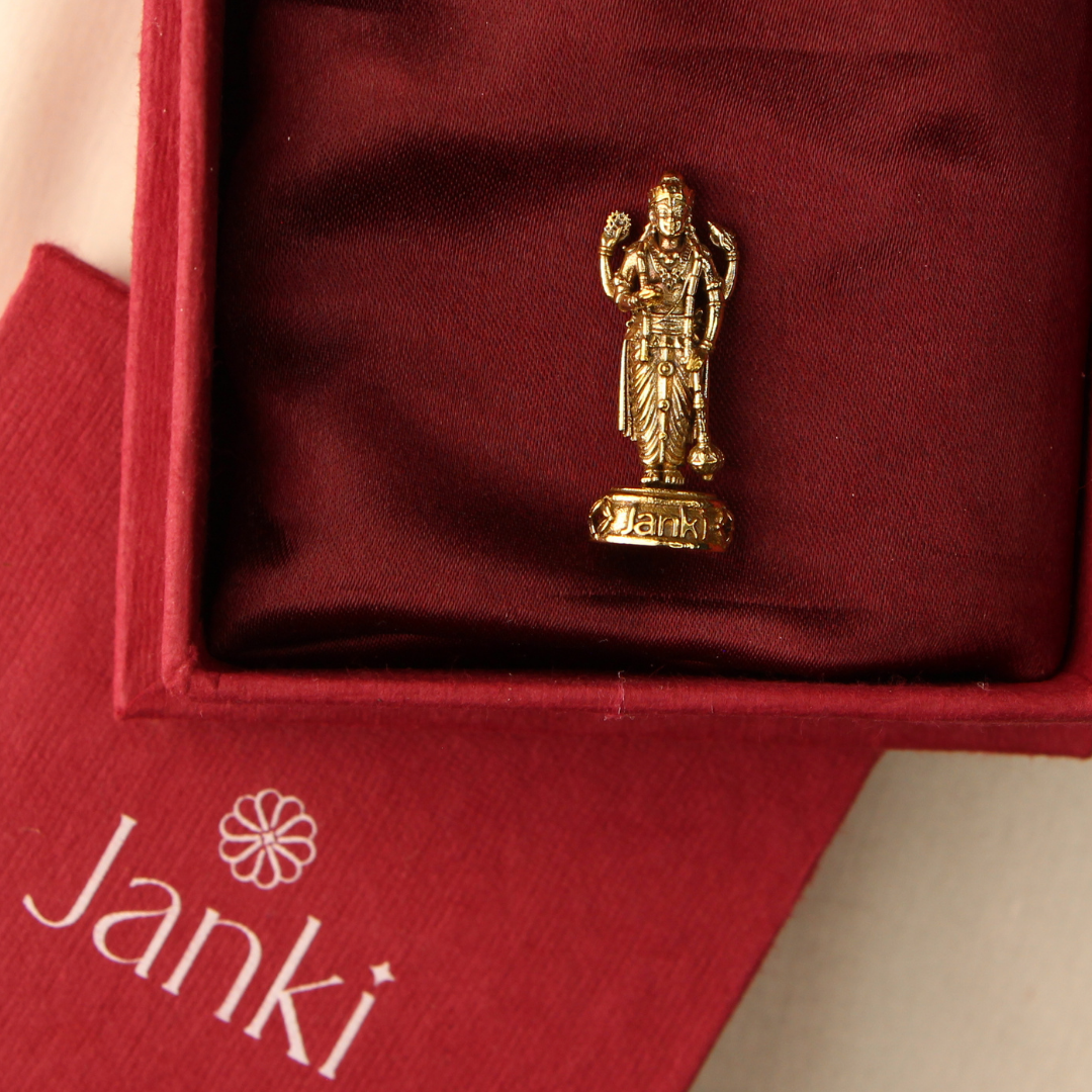 Shri Satyanarayana Idol/Murti in Pure Brass