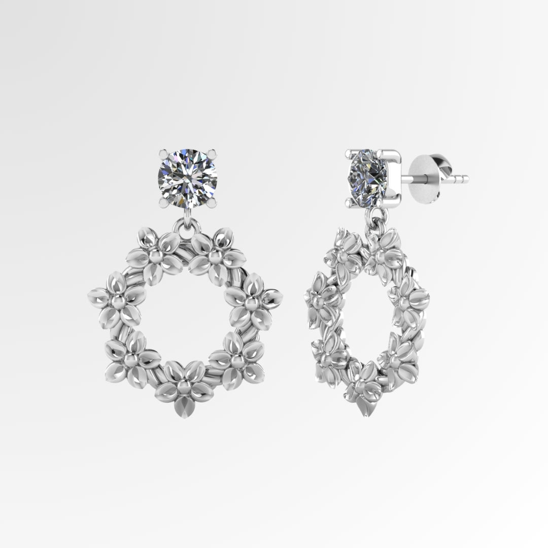 Floral Bouquet Drop Earrings
