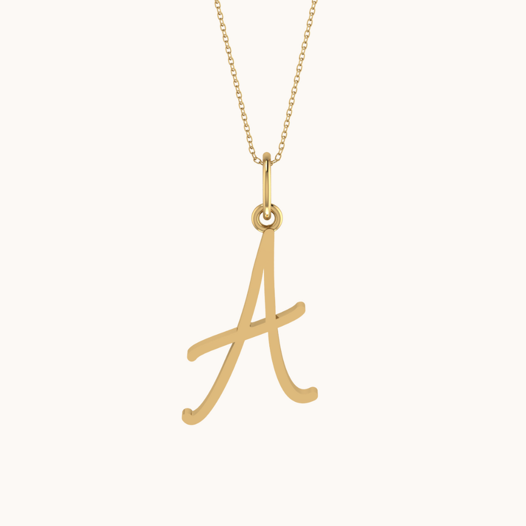 Dew Initial Necklace with chain ( A to Z Available)