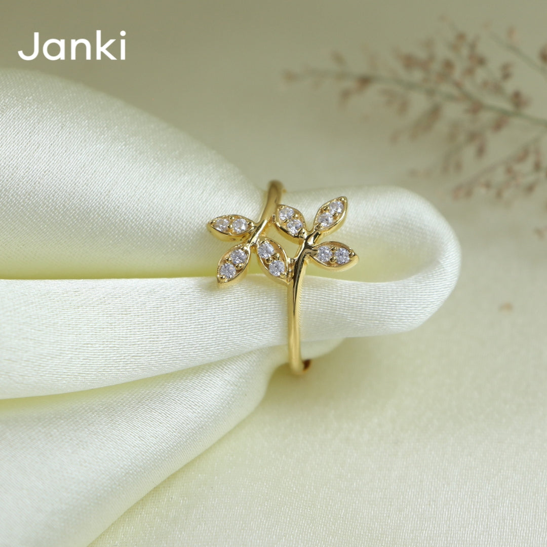 Janki Leaf Ring (Adjustable Size)