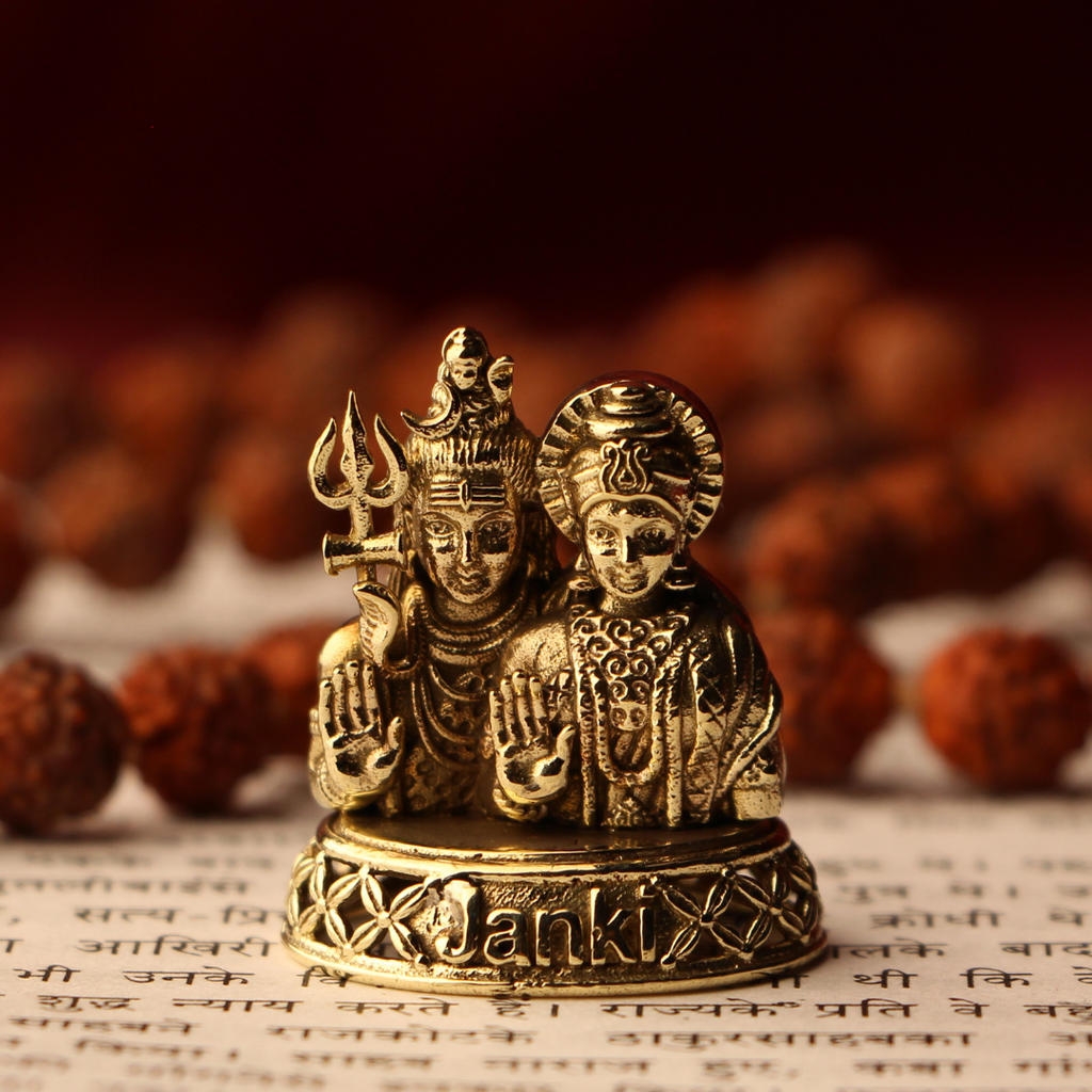 Shri Shiv Parvati Idol/Murti in Pure Brass