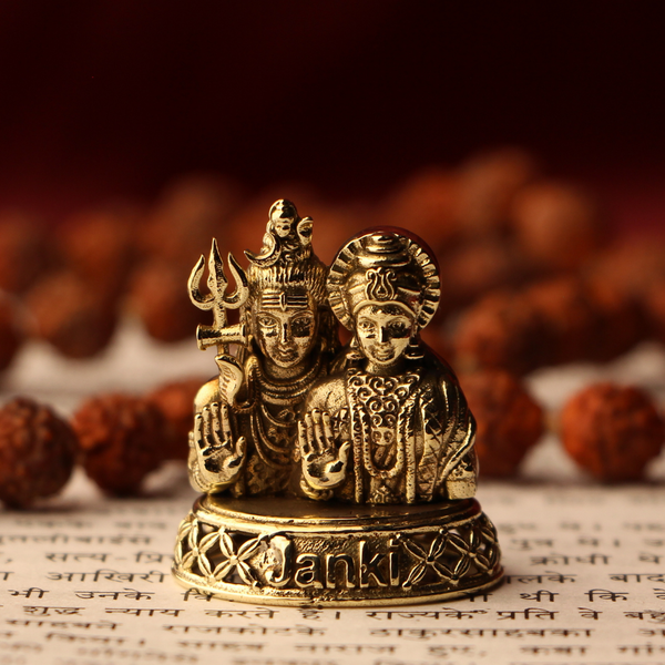 Shri Shiv Parvati Idol/Murti in Pure Brass