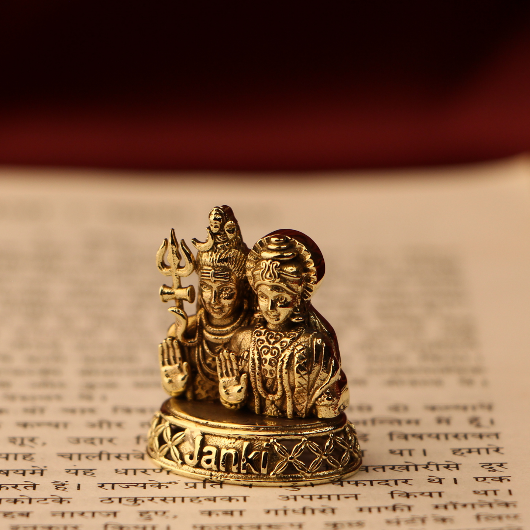 Shri Shiv Parvati Idol/Murti in Pure Brass