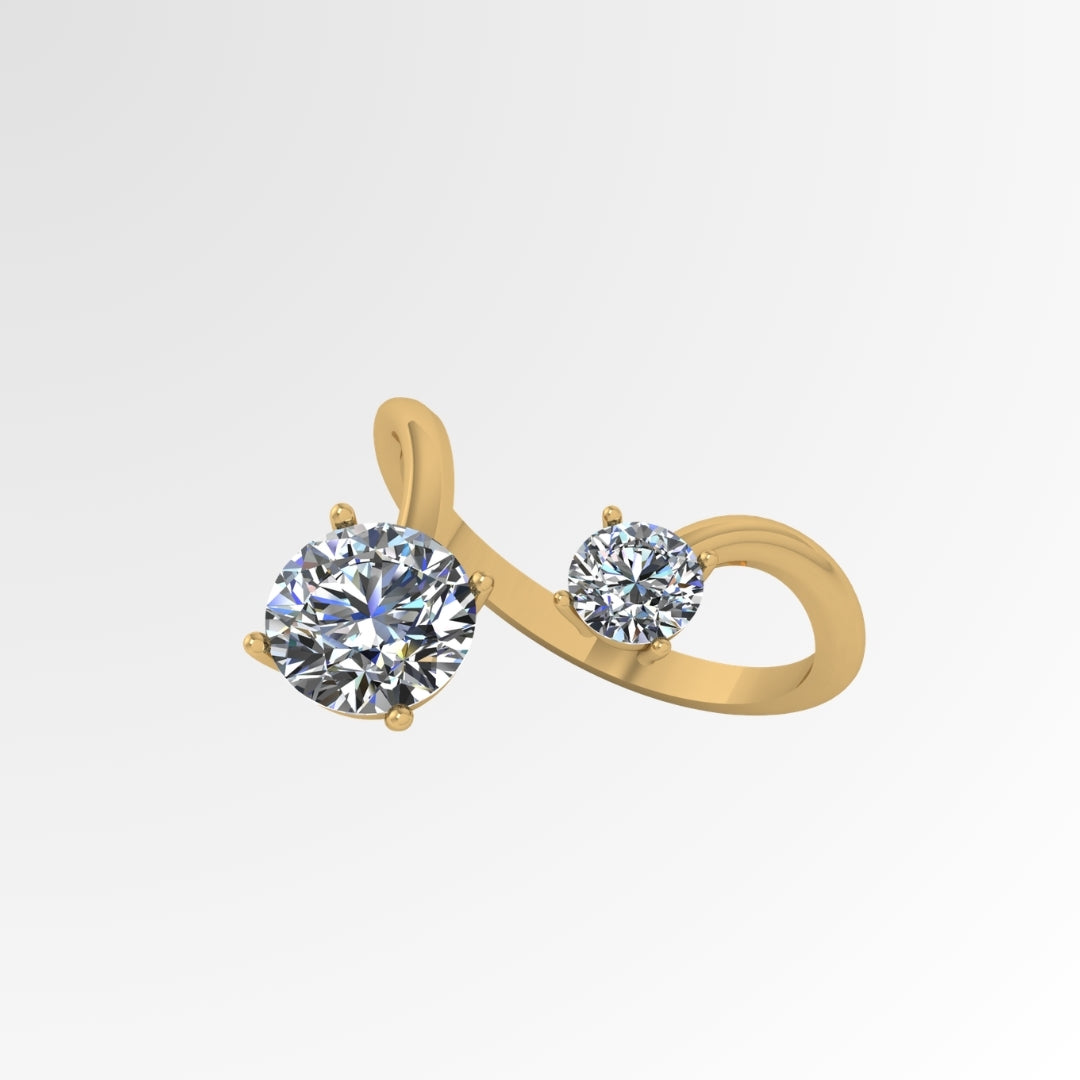 Solène Duo Solitaire Ring