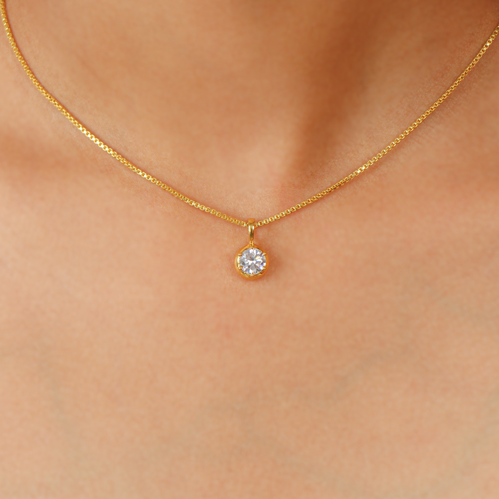 Classic Solitaire Pendant by Arushaa