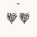 Gold Heart Solitaire Studds by Arushaa