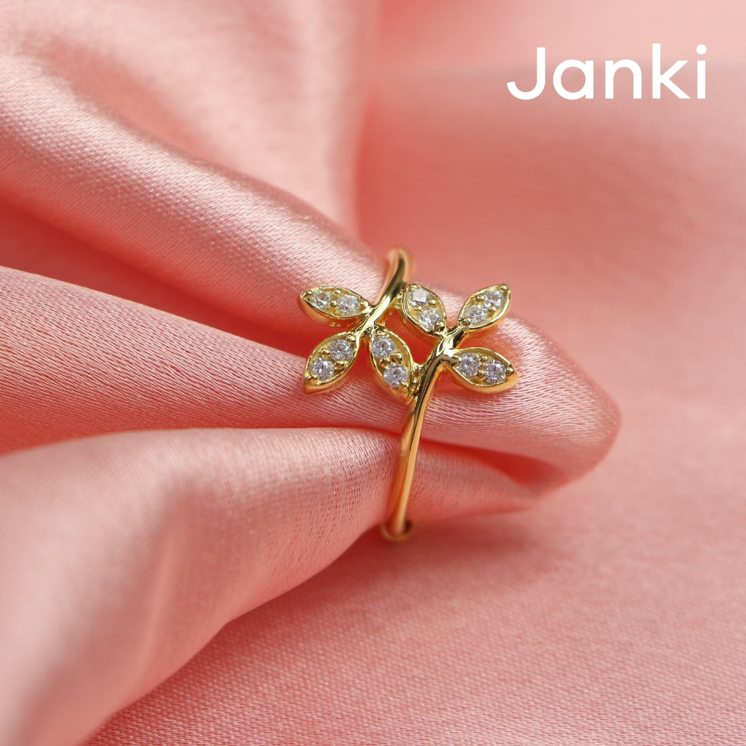 Janki Leaf Ring (Adjustable Size)