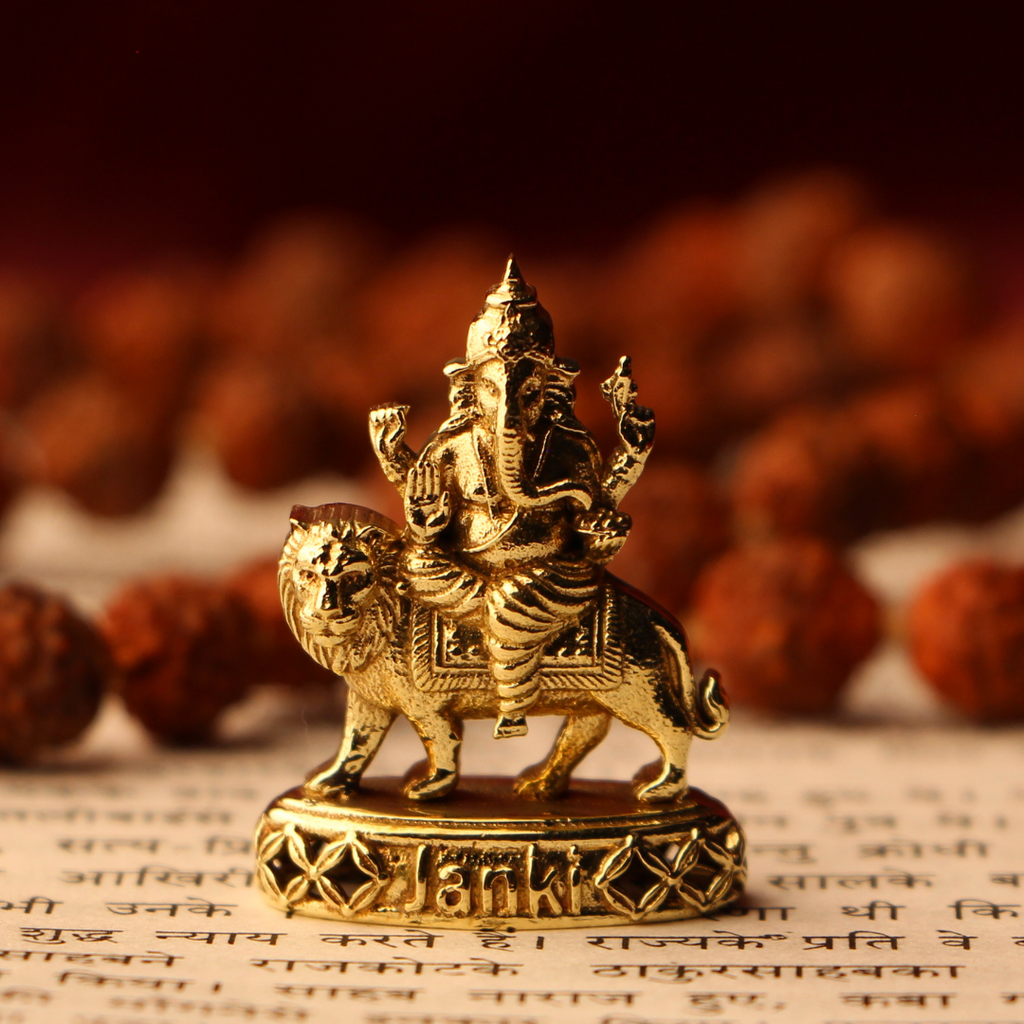 Shri Ganeshji Sawari Idol/Murti in Pure Brass